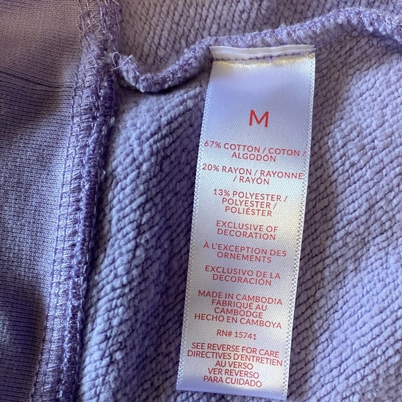 Lavender Rose Sweatshirt | Medium | Spring Floral - Picture 9 of 10